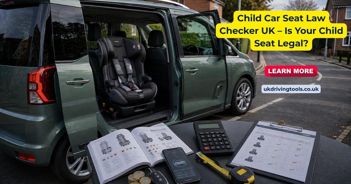 UK child car seat law checker — legal requirements by age and weight