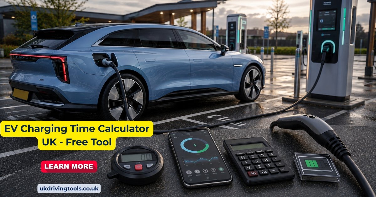 EV charging time calculator — home and rapid charging estimates
