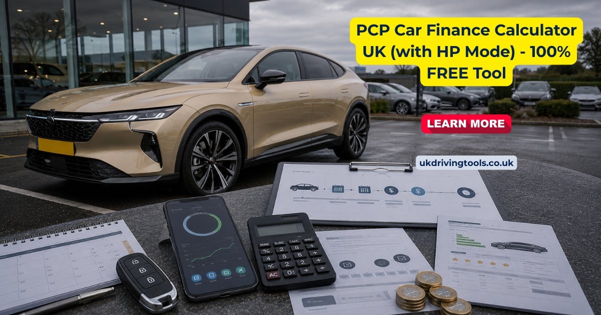 PCP car finance calculator and HP car finance calculator for UK buyers