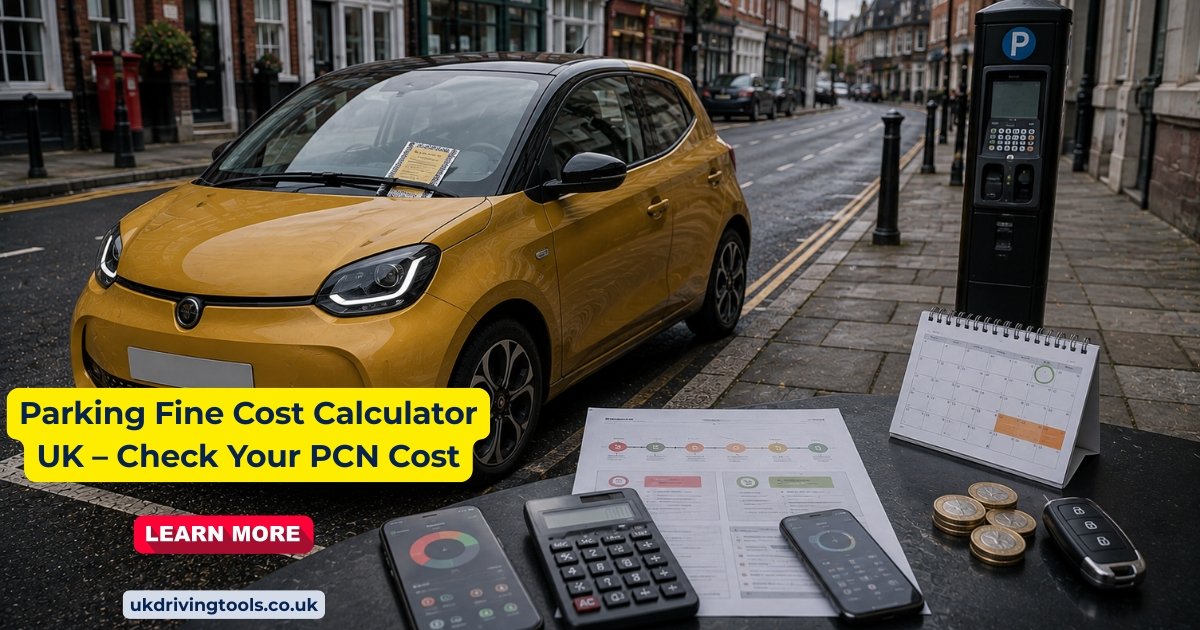 Parking fine PCN cost calculator — discount and full charge deadlines