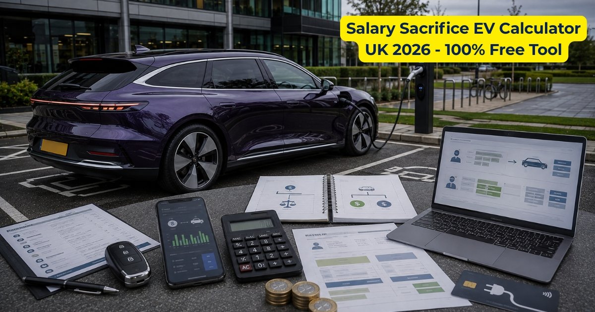 Salary sacrifice EV scheme calculator — monthly savings breakdown
