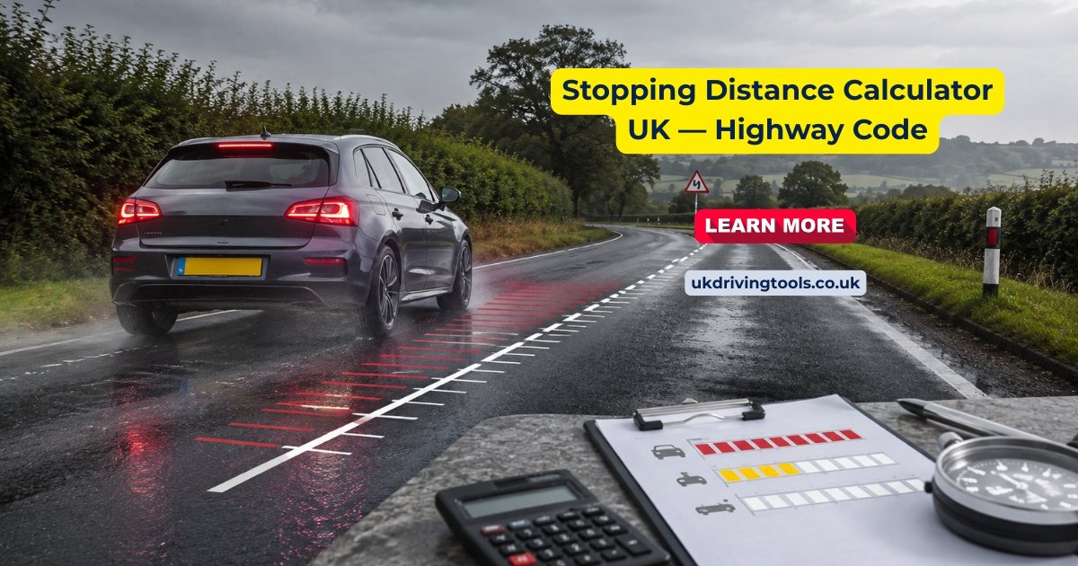 stopping distance calculator online tool