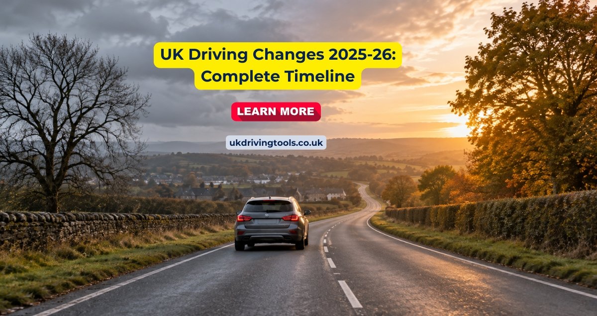Timeline of UK driving law and tax changes 2025 to 2026
